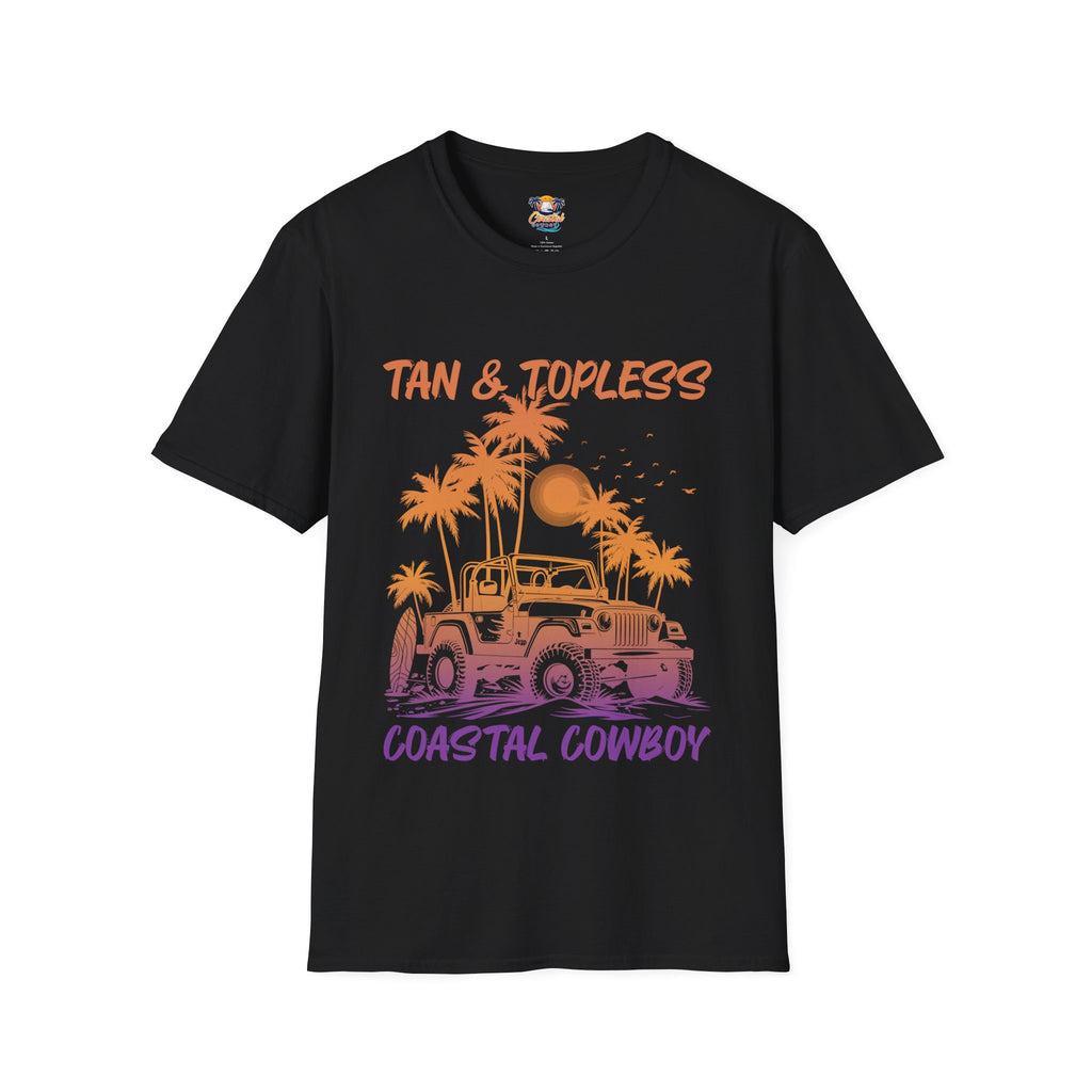 Tan & Topless Jeep Unisex Softstyle T-Shirt