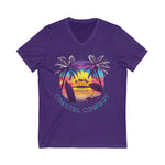 Palm Tree- Short Sleeve V-Neck Tee