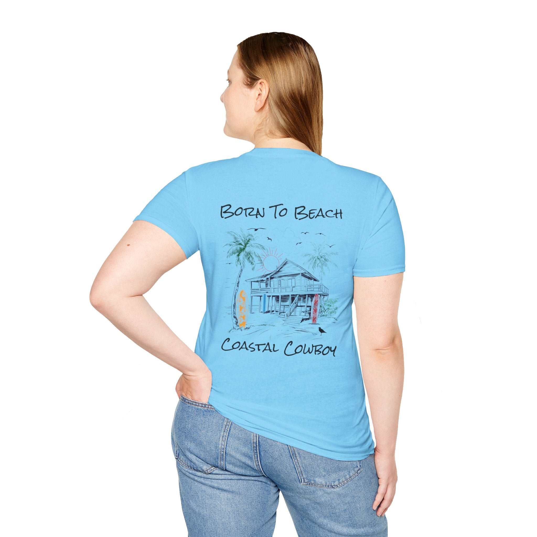 Born To Beach-Unisex Softstyle T-Shirt