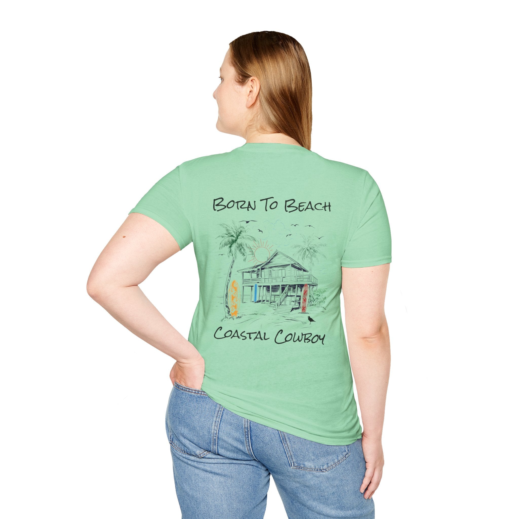 Born To Beach-Unisex Softstyle T-Shirt