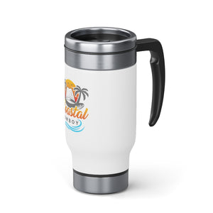 Coastal Cowboy Logo-Travel Mug with Handle, 14oz