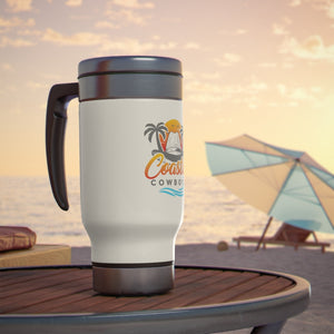 Coastal Cowboy Logo-Travel Mug with Handle, 14oz